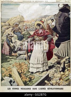 Female soldiers, known as 'Las Adelitas', during the Mexican Revolution (1910-1930) 1913 Mexico Stock Photo