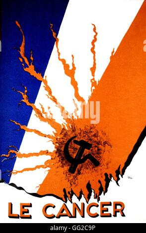 Drawing by Paul Iribe. 'Cancer'. Communism seen as the cancer of France 1934 France Stock Photo