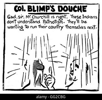 Satirical cartoon on Churchill and the colonial policy November 28,1934 Great Britain Stock Photo