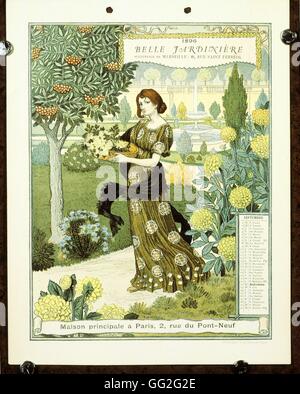 Eugène Grasset French school Calendar page from La Belle Jardiniere, year 1896: the month of September Drawing Stock Photo