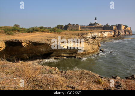 View of the fort in Diu Island, India Stock Photo