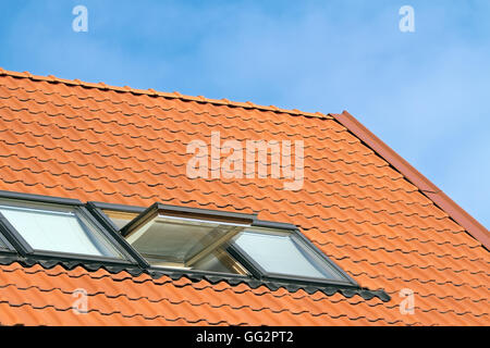 House roof and dormer windows detail Stock Photo