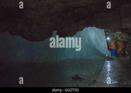 Lofthellir Lava Ice Cave Expedition - May 2016 | usage worldwide Stock Photo