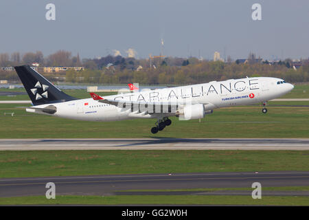 ISTANBUL, TURKEY - MAY 2, 2014: Turkish Airlines Airbus A330 Stock Photo