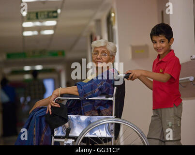 Grandmother and grandson Stock Photo