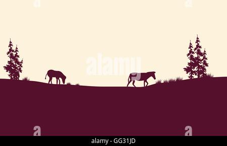 Zebra silhouette in fields Stock Vector Image & Art - Alamy