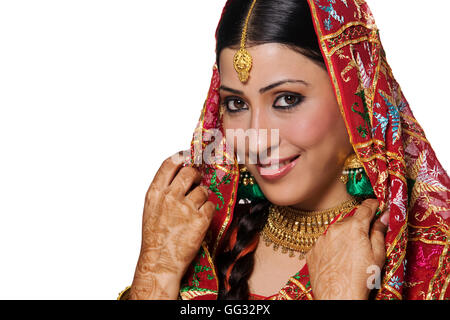 Portrait of a Punjabi bride Stock Photo