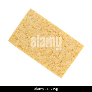 A new cellulose sponge isolated on a white background. Stock Photo