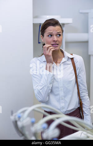 Woman suffering from toothache Stock Photo