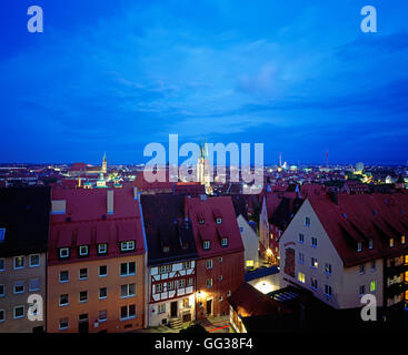 Skyline view of Nuremberg, Germany Stock Photo