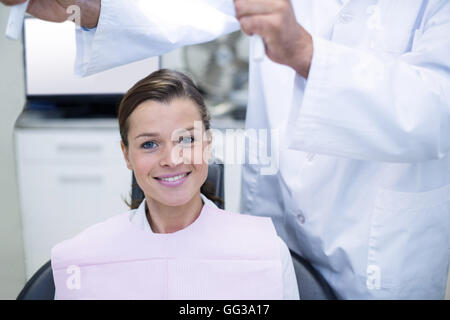 Female patient ready to get treatment Stock Photo