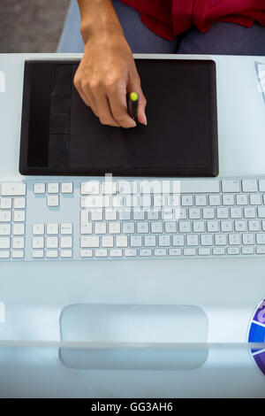 Graphic designer using graphics tablet Stock Photo