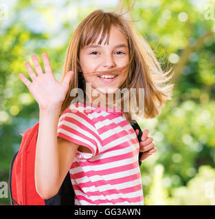 Girl back to school Stock Photo