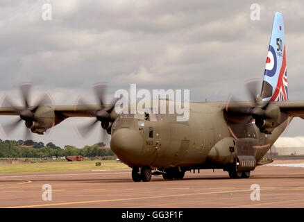 Royal Air Force Hercules C130-J, ZH833, at the Royal International Air Tattoo 2016 for static display Stock Photo