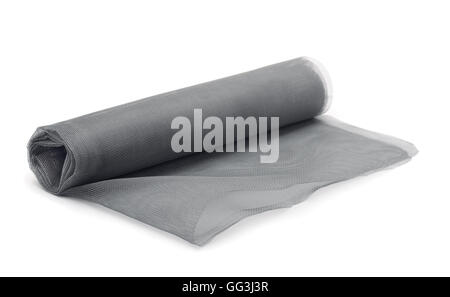 Roll of mosquito net isolated on white Stock Photo