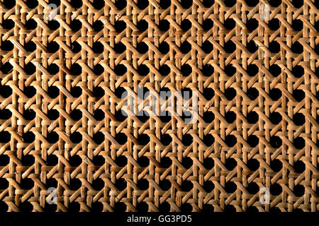 on black rattan texture for use as background Stock Photo
