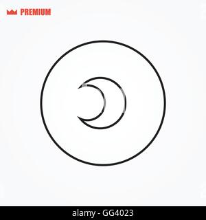 Crescent vector icon Stock Vector