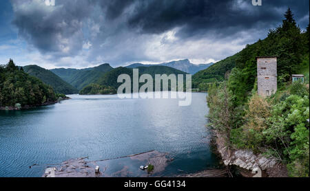 Garfagnana, Tuscany, Italy - Lago di Vagli, Vagli lake Stock Photo
