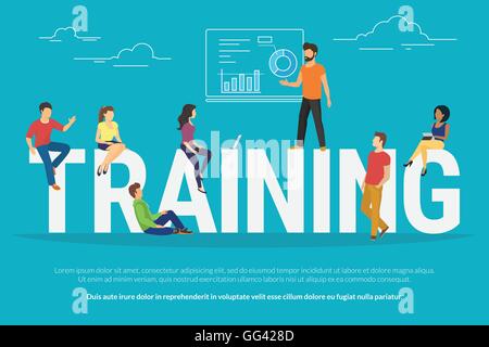 Training and development concept vector illustration. Banner with ...