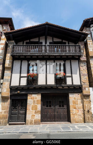 17th century house, Picturesque Bera village, Navarre, Northern Spain Stock Photo