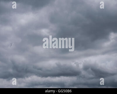 Dark gray clouds loomed Stock Photo