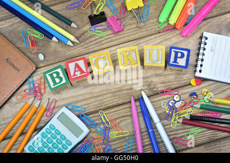 Backup word and office tools Stock Photo