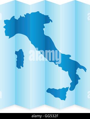 Italy map on a white background. Vector illustration. Stock Vector