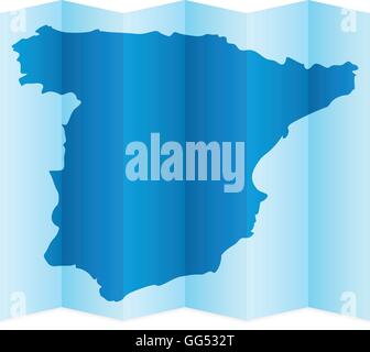 Spain map on a white background. Vector illustration. Stock Vector