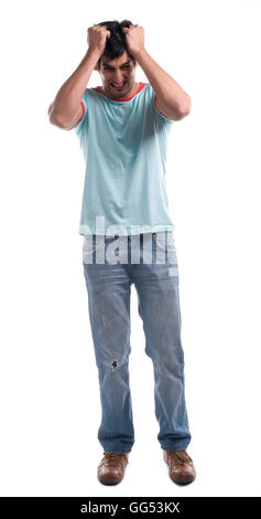 Man getting frustrated Stock Photo