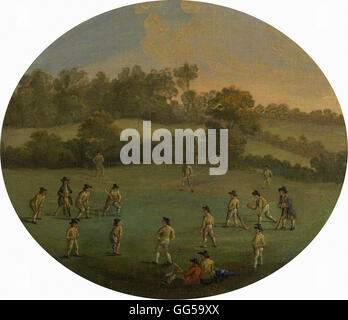 A Game of Cricket (The Royal Academy Club in Marylebone Fields, now Regent's Park) Stock Photo