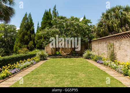 Octagonal door at the Bok Tower botanical garden in Winter Heaven, Florida Stock Photo