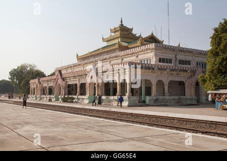 Bagan Train or Railway Station Bagan Myanmar Stock Photo