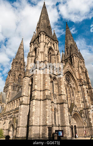 St Mary's Cathedral (Episcopal), Palmerston Place, Edinburgh. A Gothic building designed by Sir George Gilbert Scott in 1874 Stock Photo