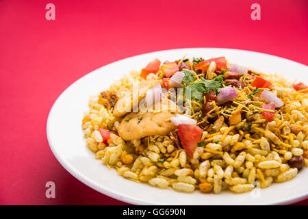 indian favourite chat or snack item Bhel or Bhelpuri Stock Photo