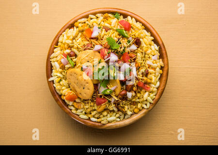 indian favourite chat or snack item Bhel or Bhelpuri Stock Photo