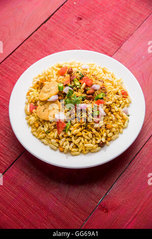 indian favourite chat or snack item Bhel or Bhelpuri Stock Photo