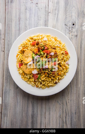 indian favourite chat or snack item Bhel or Bhelpuri Stock Photo