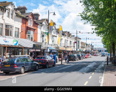 Shops on Torbay Road, town centre, in Paignton Devon UK Stock Photo