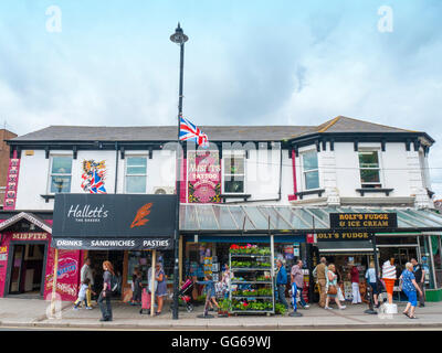 Shops on Torbay Road in Paignton Devon UK Stock Photo