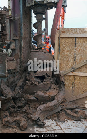 Drilling on Dublin Road, Belfast. Stock Photo