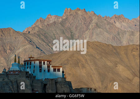 A view of the magnificent 1000-year-old Lamayuru Monastery in the remote region of Ladakh in northern India, India, Asia Stock Photo