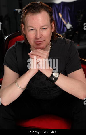 Picture By: Nick Cunard / Retna Pictures - Portrait of UK musician Mark Shaw (formerly of Then Jerico) photographed on the set of '50 Greatest Celebrity Meltdowns' in London. 7th February 2008.  38983  NCD - Exclusive World Rights Stock Photo