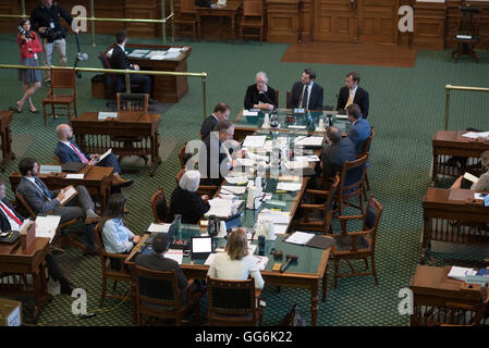 Representatives from the American Civil Liberties Union testify at a Texas Senate committee regarding 'religious freedom' bill Stock Photo