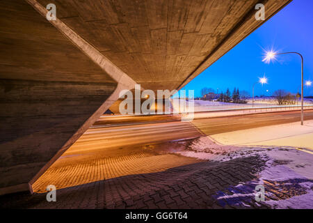 Kringlumyrabraut Bridge and underpass, Reykjavik Iceland Stock Photo