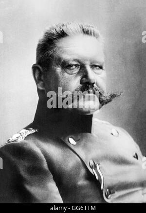 Paul von Hindenburg. Portrait of Generalfeldmarschall Paul von Hindenburg (1847-1934), Chief of the General Staff of the WWI German army from August 1916 onwards. Photo from Bain News Service, c.1914. Stock Photo