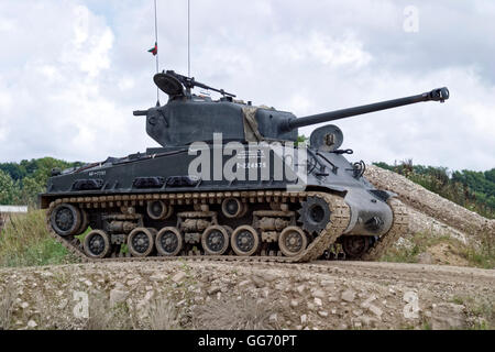 An M4A2 (76) HVSS Sherman Tank at the Tank Museum, Bovington, Dorset ...