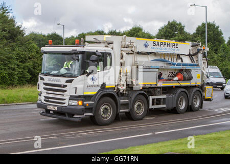 Sapphire Drainage Solutions truck seen in Preston, Lancashire, UK Stock Photo