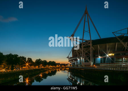 The Principality Stadium, home of Welsh Rugby. Previously know as the Millennium Stadium in Cardiff, South Wales Stock Photo