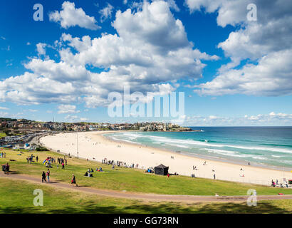 sunny day view of famous bondi beach in sydney australia Stock Photo