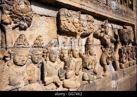 Borobudur Temple in Java, Indonesia Stock Photo